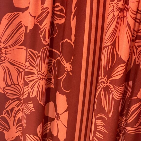 Wisp Maggy London Ella Maxi Jersey Dress Floral Beach Burnt Orange Red 4 S - Picture 5 of 7